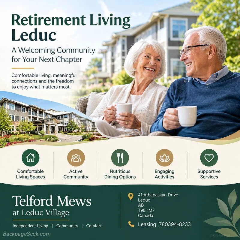 Comfortable Retirement Living Leduc at Telford Mews at Leduc Vill