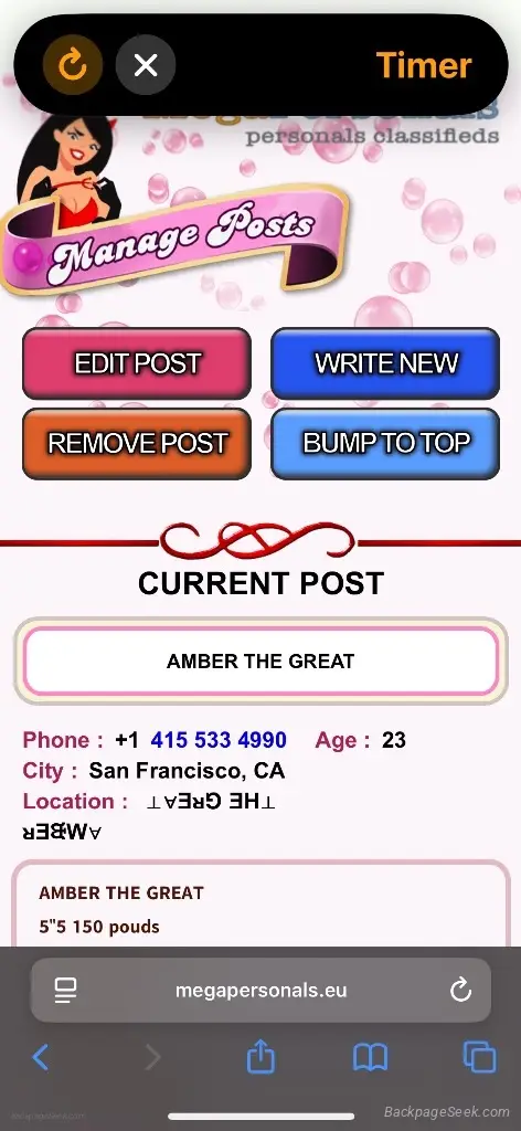 AMBER THE GREAT in North Bay – Women Seeking Men photo 3