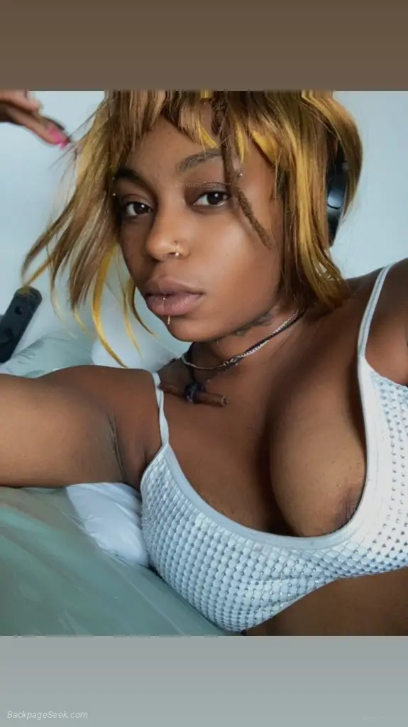 Well versed Ebony seduction Damsel in a dress