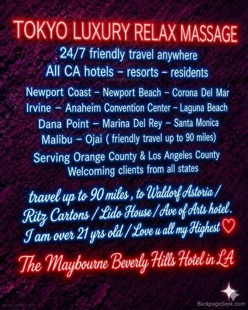 Tokyo Luxury Relax Massage 24 7 incall - outcall all residents